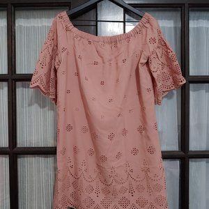 Madewell Pink Eyelet Dress